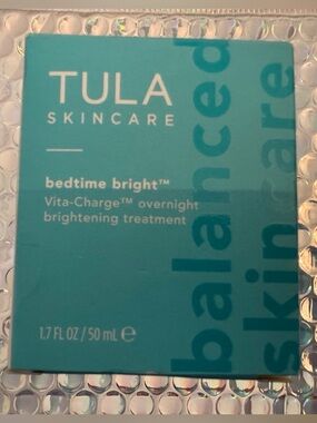 Tula Skincare Bedtime Bright - vitamin c overnight treatment lactic acid glow.